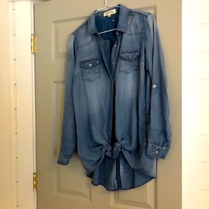Denim shirt dress